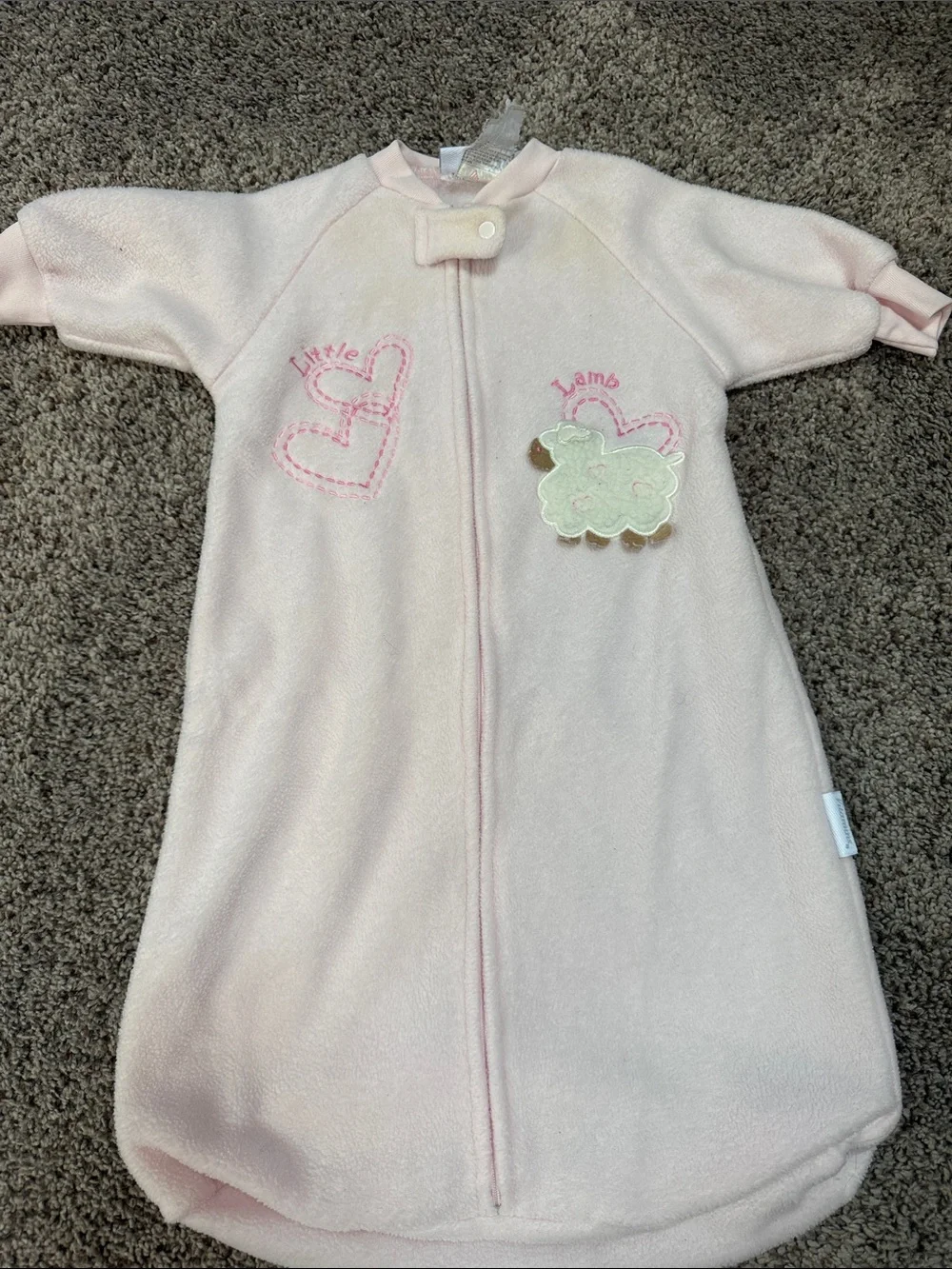 Pack of Pink and Cream Baby Sleep Sacks - Soft Floral & Patterned Designs